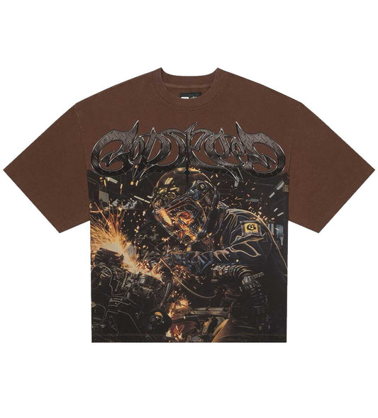 Godspeed Steel Sharpens Steel T-Shirt Brown