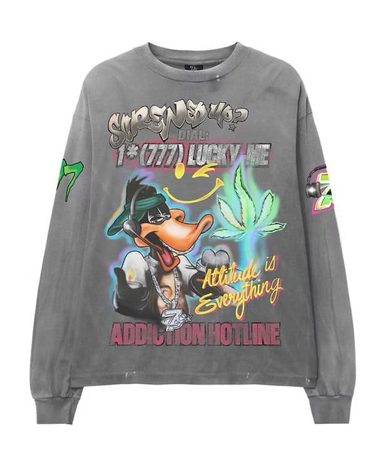 Triple Sevens Graffiti Long Sleeve Concrete Grey