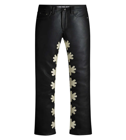 Lost Shadow Leather Pants Black/Bone