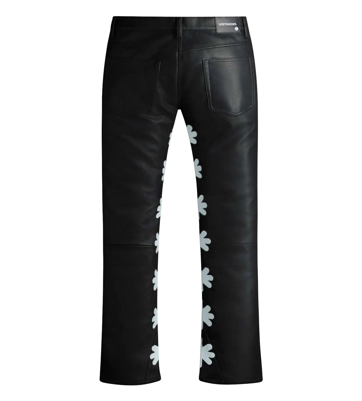 Lost Shadow Leather Pant Black/White