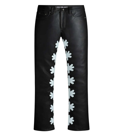 Lost Shadow Leather Pant Black/White