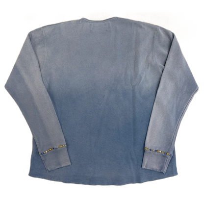 Satoshi Nakamoto Logo Thermal W/Studs Long Sleeve Blue