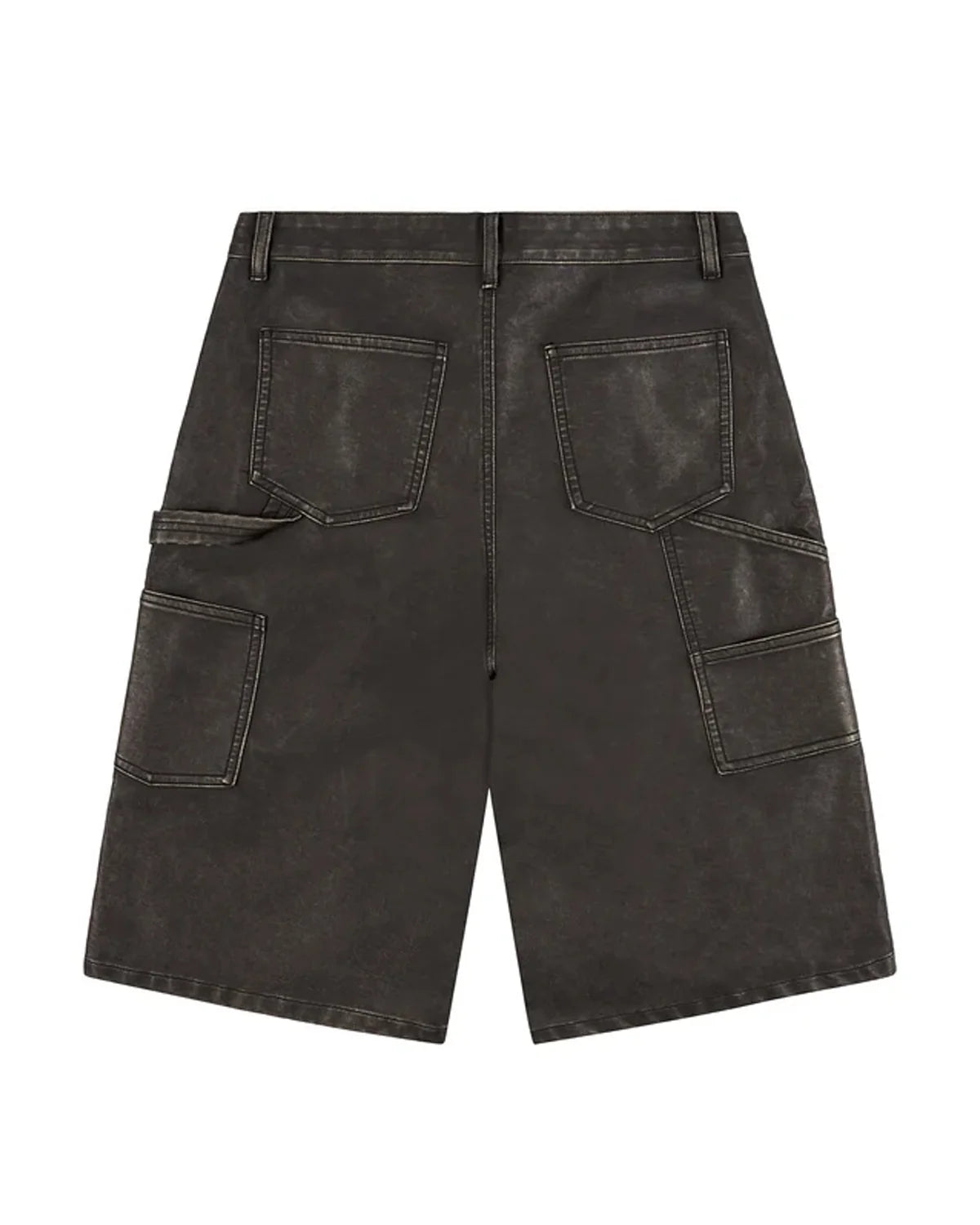 Boredom Kills Leather Shorts Black