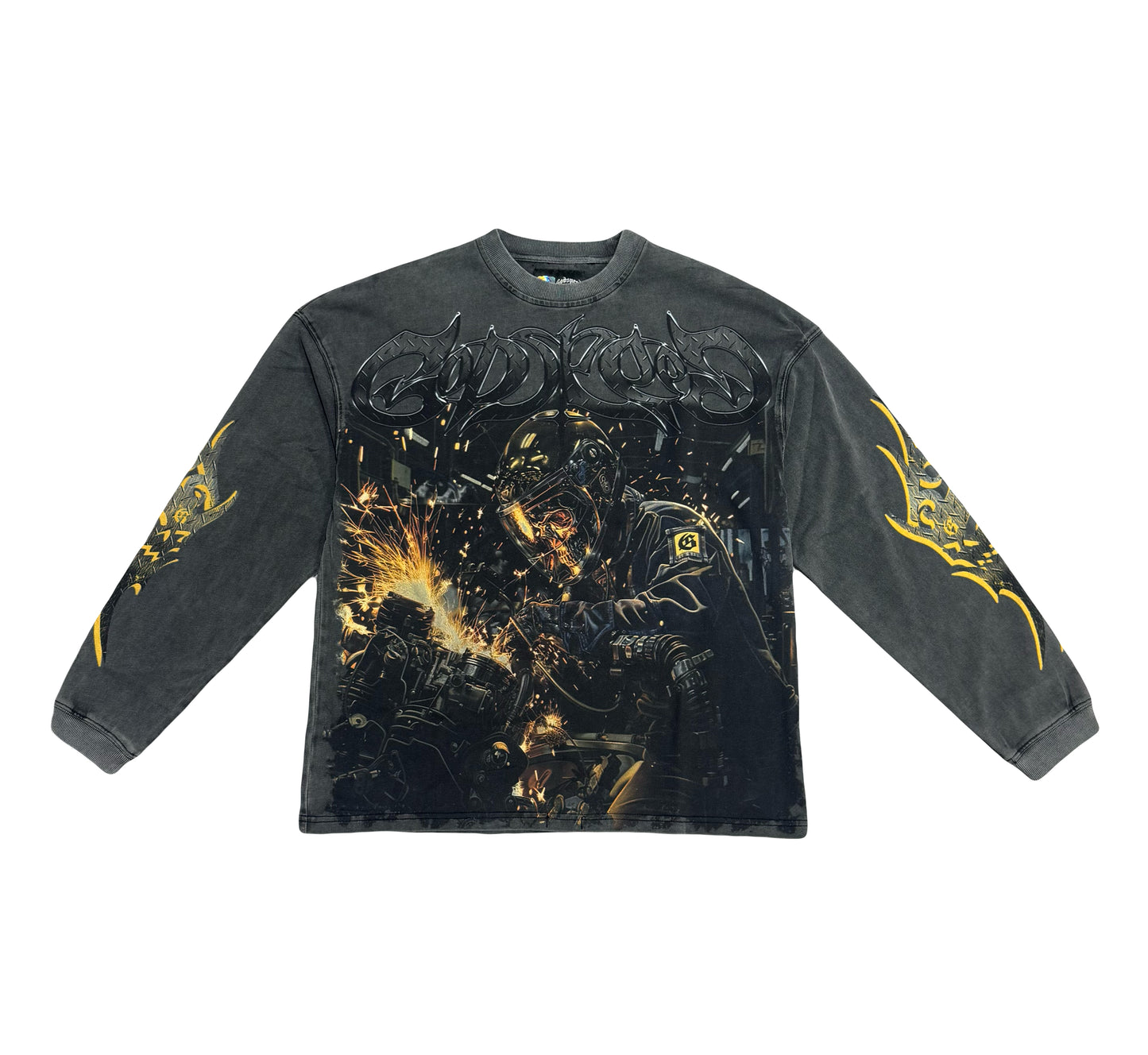 Godspeed Steel Sharpens Long Sleeve Grey Wash