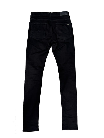 Amiri Jeans Black MX1 Ultrasuede Brown Patch (PREOWNED) Size:31