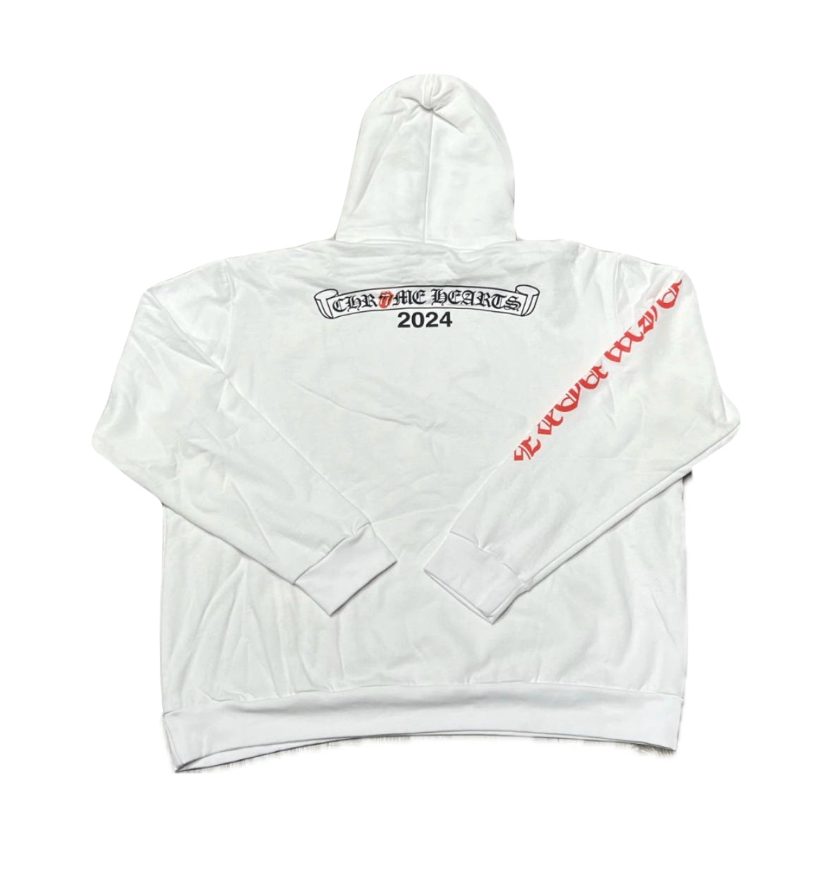 Chrome Hearts Rolling Stones 2024 Hoodie White/Red
