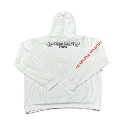 Chrome Hearts Rolling Stones 2024 Hoodie White/Red