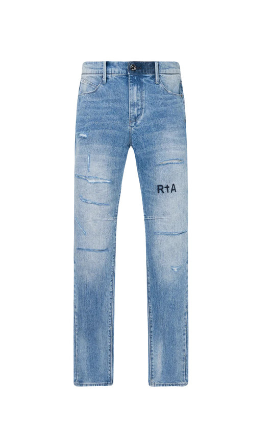 RTA Jeans Bryant Ripped Distressed Vintage Blue