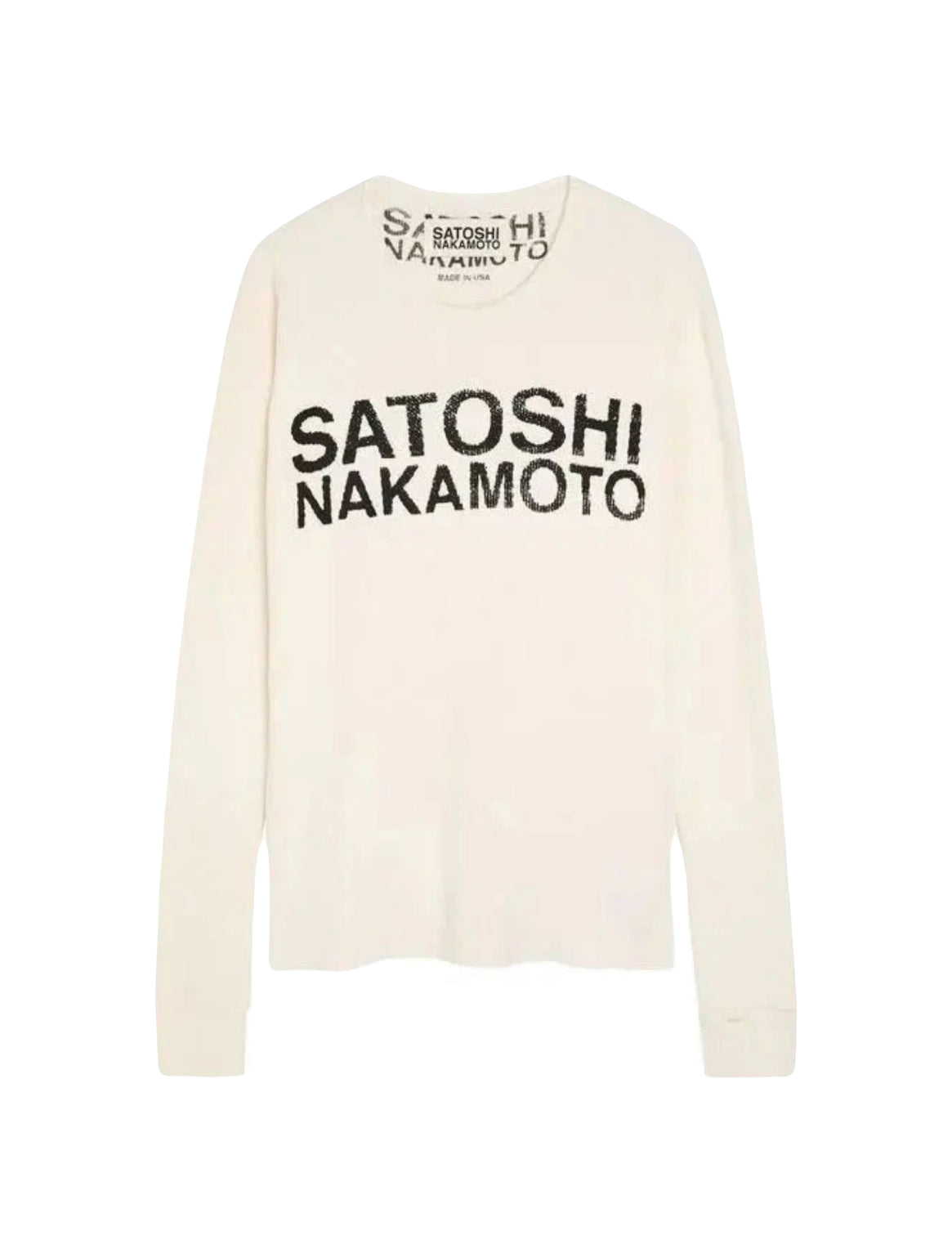 Satoshi Nakamoto Logo Thermal White