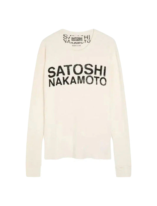 Satoshi Nakamoto Logo Thermal White