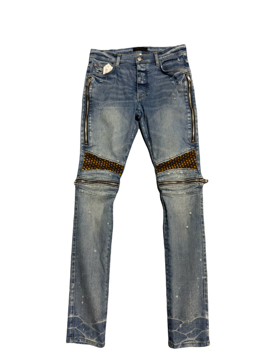 Amiri Jeans MX2 Velvet PJ Patch Clay Indigo (PREOWNED)