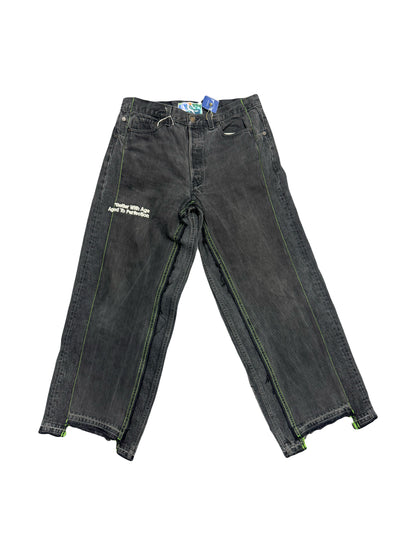 Better With Age Jeans Monroe Triple-Wide Denim Trouser Black