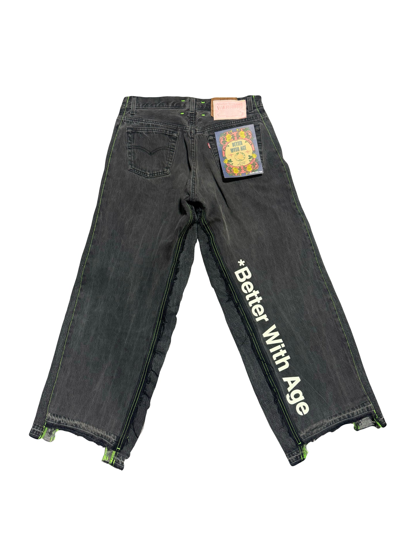 Better With Age Jeans Monroe Triple-Wide Denim Trouser Black