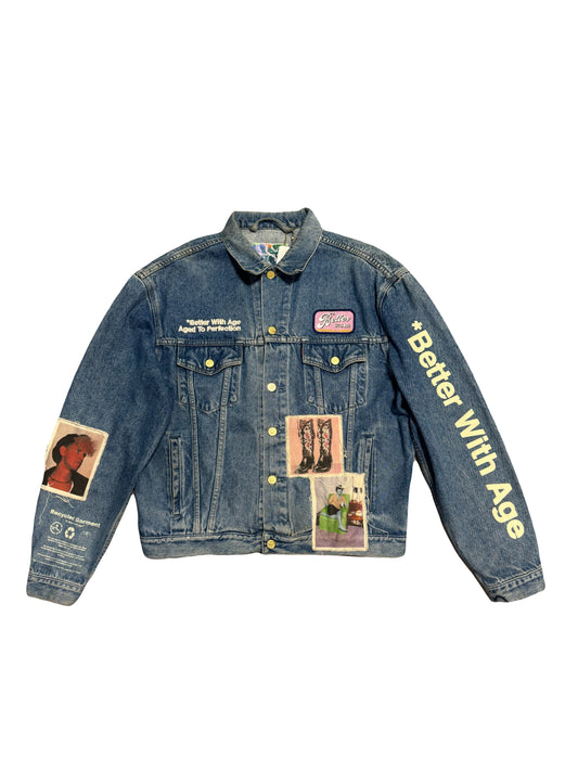 Better With Age Jean Jacket Portrait Multi (PREOWNED)