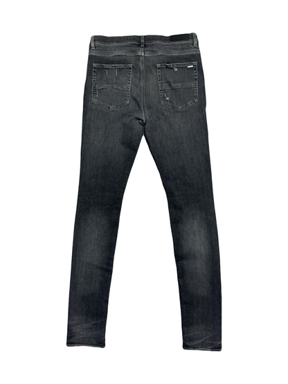 Amiri Jeans MX1 Leather Patch Storm Grey (PREOWNED)