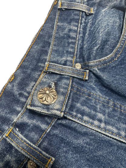 Chrome Hearts Levi Jeans Black Patches (18) (PREOWNED)