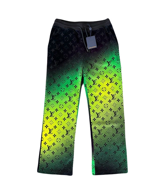 Louis Vuitton Velvet monogram Sweatpants Green