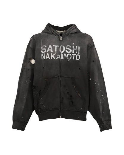Satoshi Nakamoto Luke Fleece Zip-Up Black