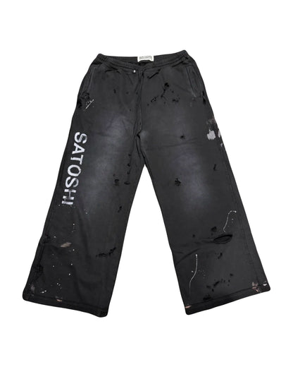 Satoshi Nakamoto Luke Fleece Sweatpants Black