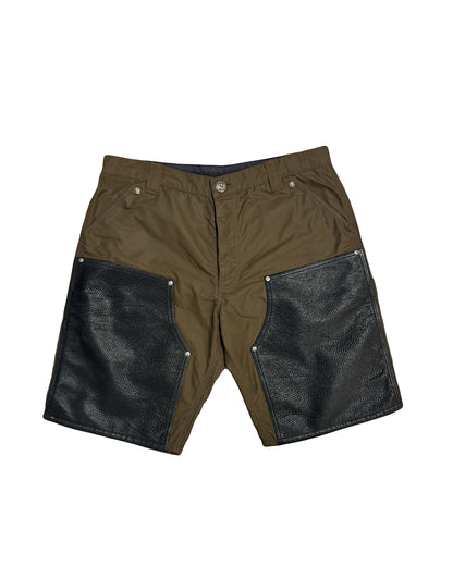 Chrome Hearts Double Knee Carpenter Shorts Brown (PRE-OWNED)