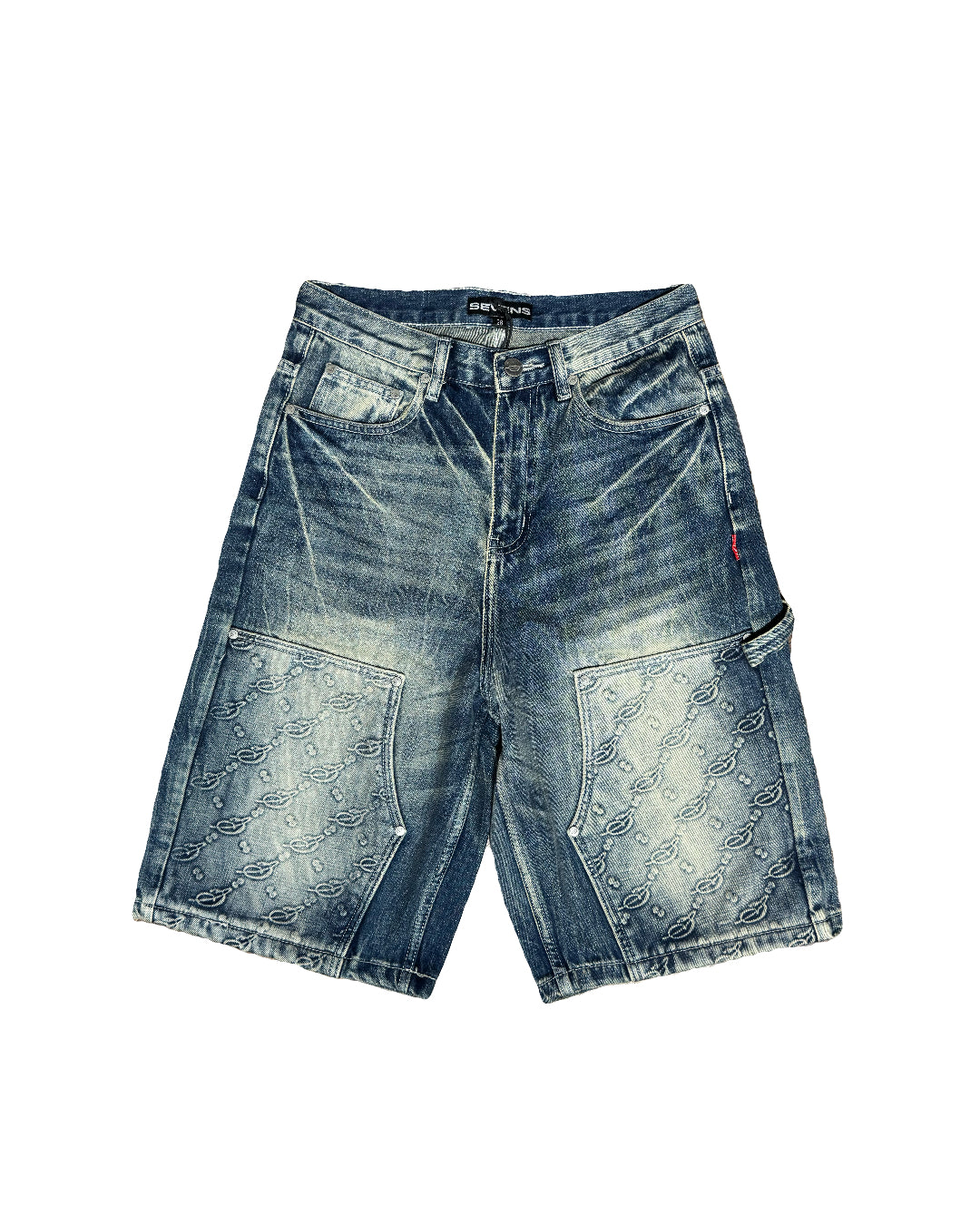 Sevens Club Monogram Shorts Blue
