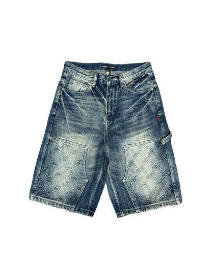 Sevens Club Monogram Shorts Blue