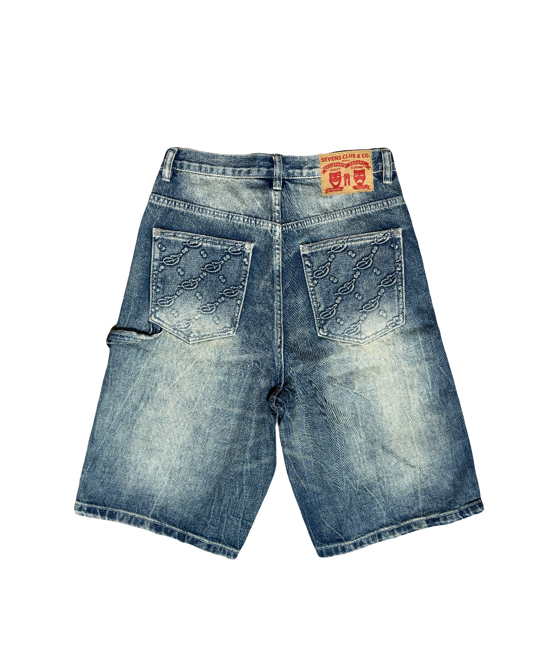 Sevens Club Monogram Shorts Blue