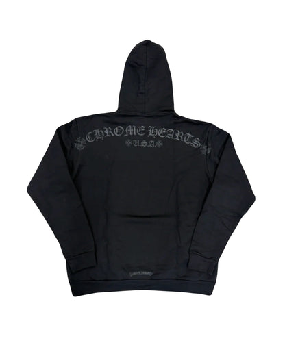 Chrome Hearts Floral Horseshoe Hoodie Black