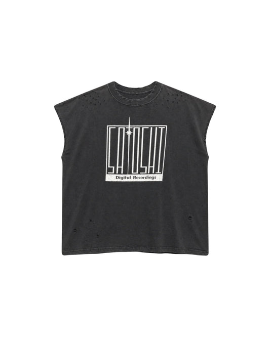 Satoshi Nakamoto Digital Cutoff T-Shirt Black