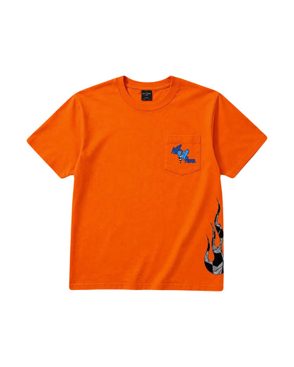 Anti Promo Matty Boy Flame Print T-Shirt Orange