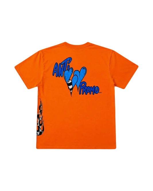 Anti Promo Matty Boy Flame Print T-Shirt Orange