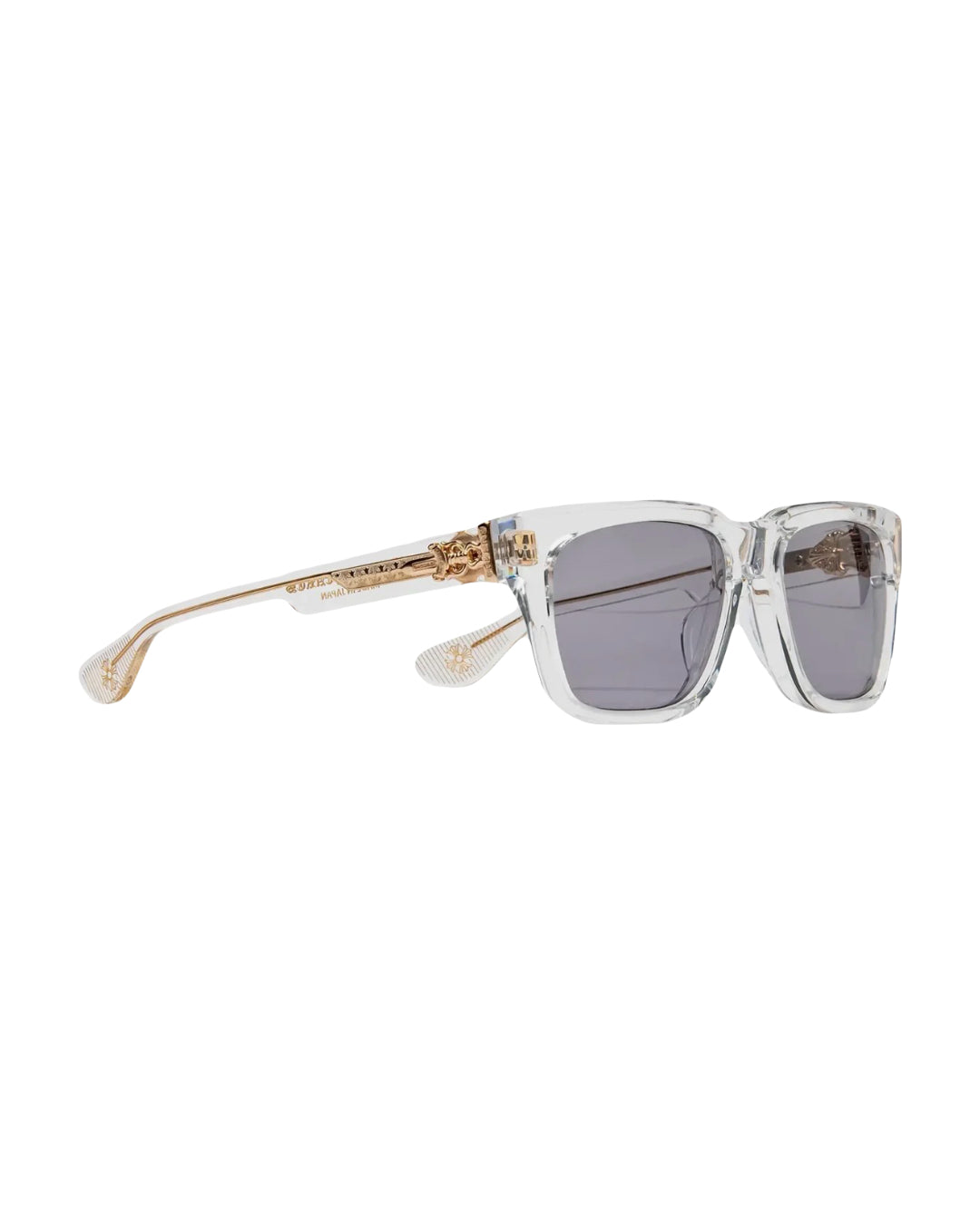 Chrome Hearts Box-Officer Glasses Crystal/Gold