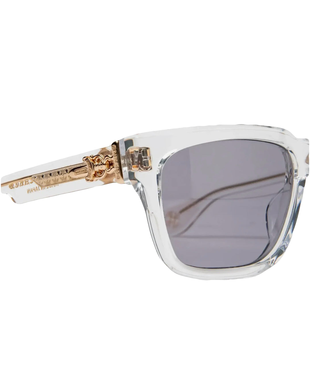Chrome Hearts Box-Officer Glasses Crystal/Gold