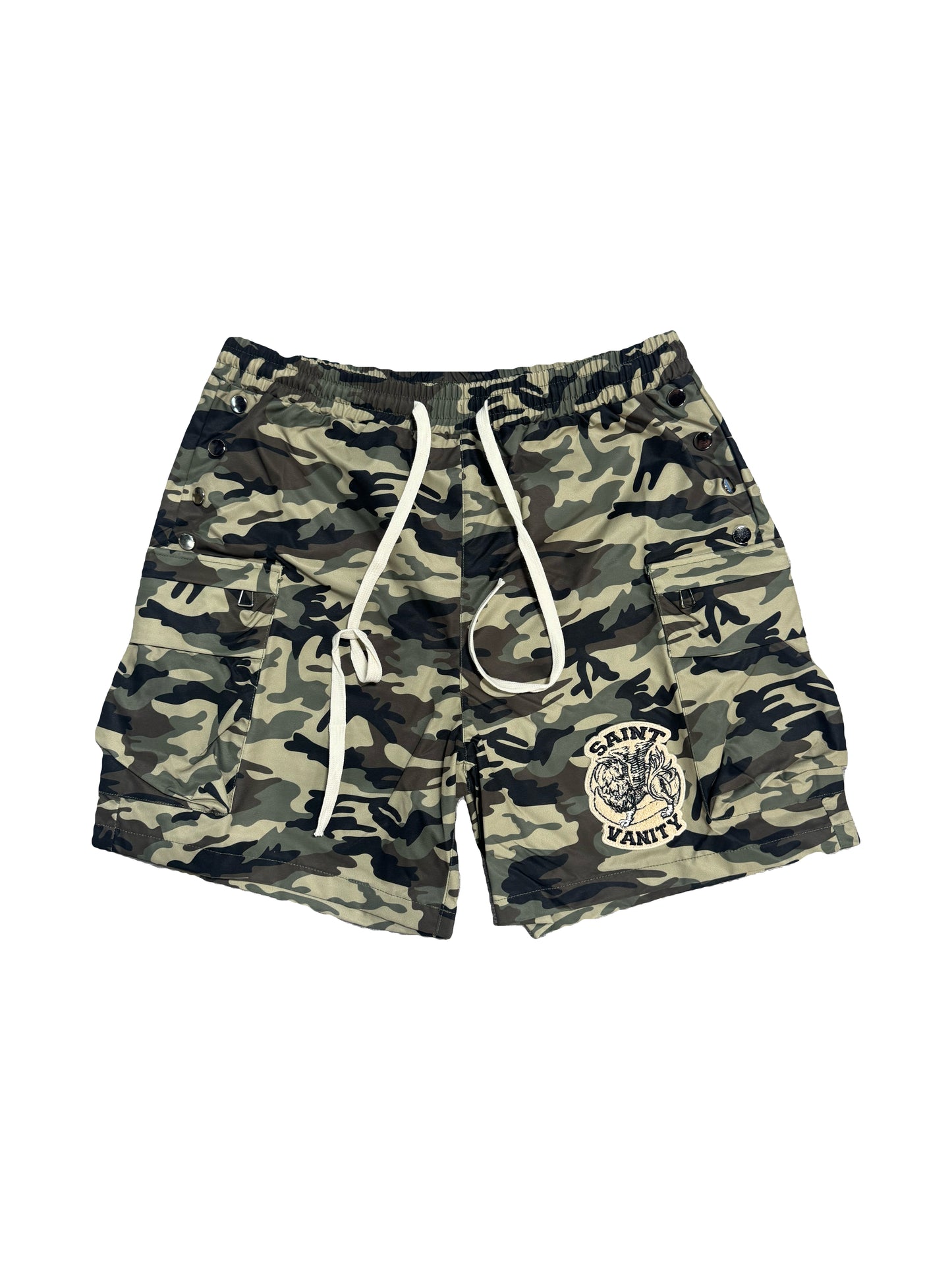 Saint Vanity Cargo Nylon Shorts Summer Camo