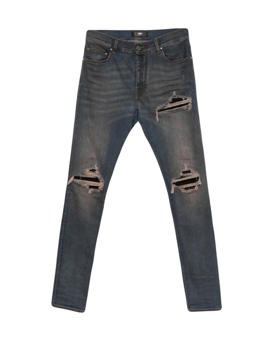 Amiri Jeans MX1 Ultrasuede Black Patch Dark Dust
