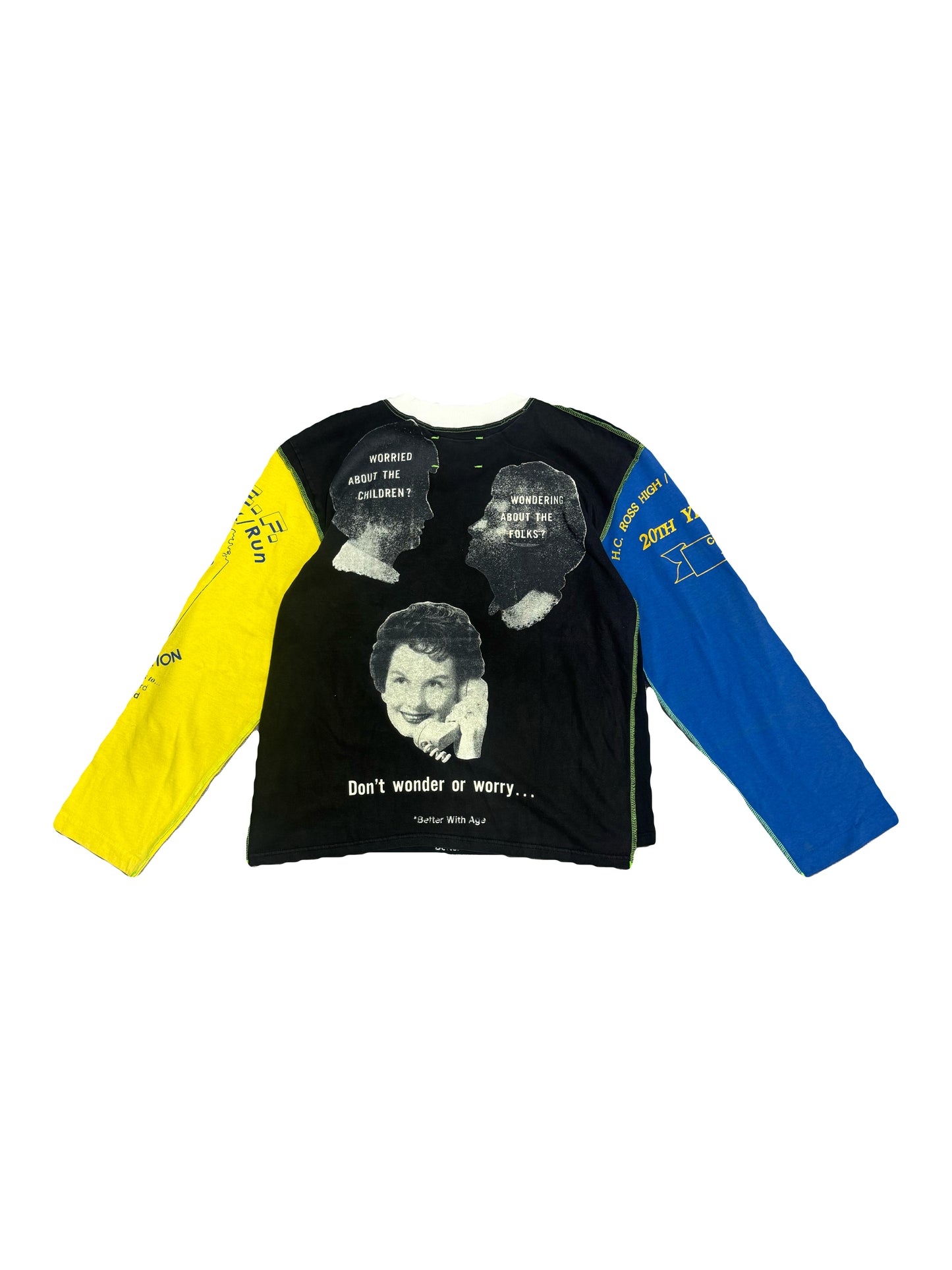 Better With Age Dammit Reversible Long Sleeve Black/Yellow/Blue