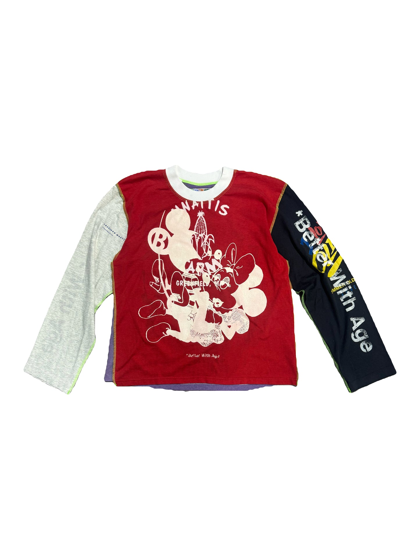 Better With Age Gently Reversible Long Sleeve Red/Black/Grey