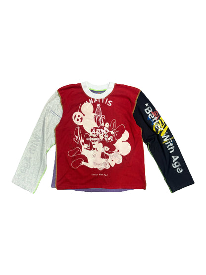 Better With Age Gently Reversible Long Sleeve Red/Black/Grey
