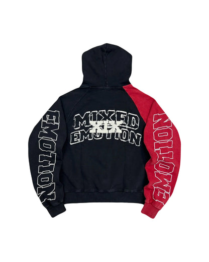 Mixed Emotions Split Decison Zip-Up Red/Black