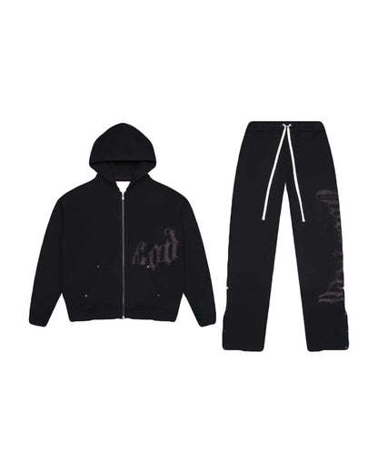 Godspeed OG Logo V2 Sweatsuit Black/Satin Black