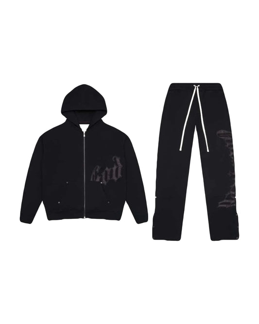 Godspeed OG Logo V2 Sweatsuit Black/Satin Black