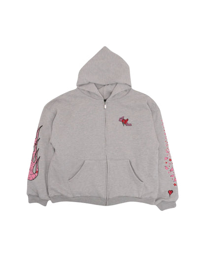 Anti Promo Matty Boy Sadistic Thermal Lined Zip-Up Grey