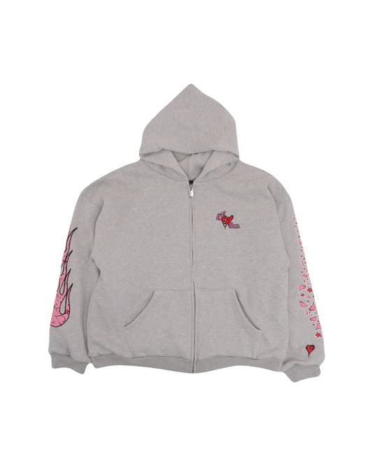 Anti Promo Matty Boy Sadistic Thermal Lined Zip-Up Grey