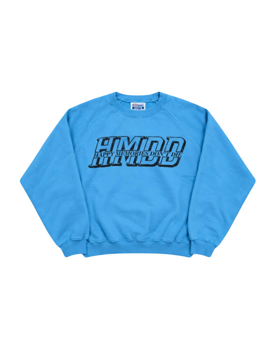 Happy Memories Don't Die 10MM Club Crewneck Blue