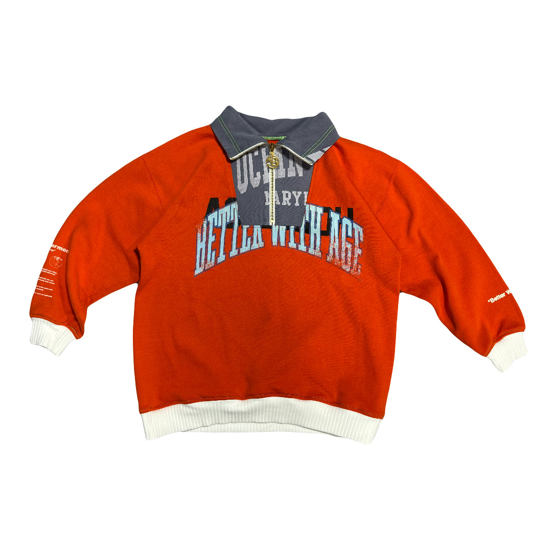 Better With Age Stogie Quarter Zip Orange/Assorted