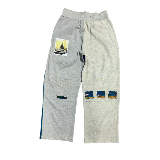 Better With Age Hollywood Reconstructed Sweatpants Heather Grey/Blue