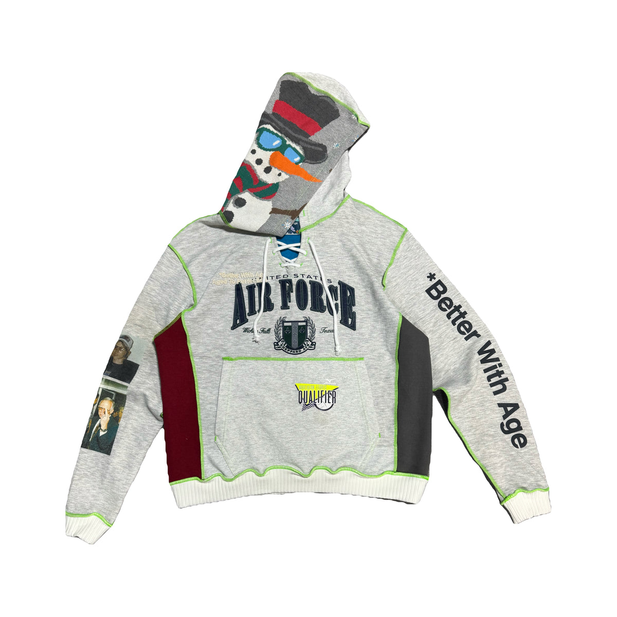 Better With Age Hollywood Hoodie Heather Grey/Air Force