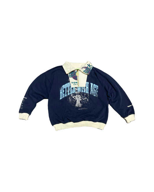 Better With Age Stogie Quarter Zip Navy/Assorted