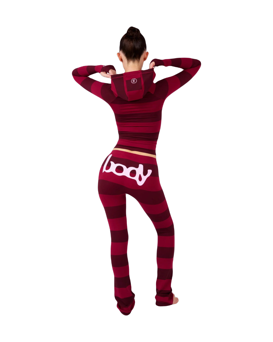 Body Basics 2.0 Suit Burgundy/Rose Stripe