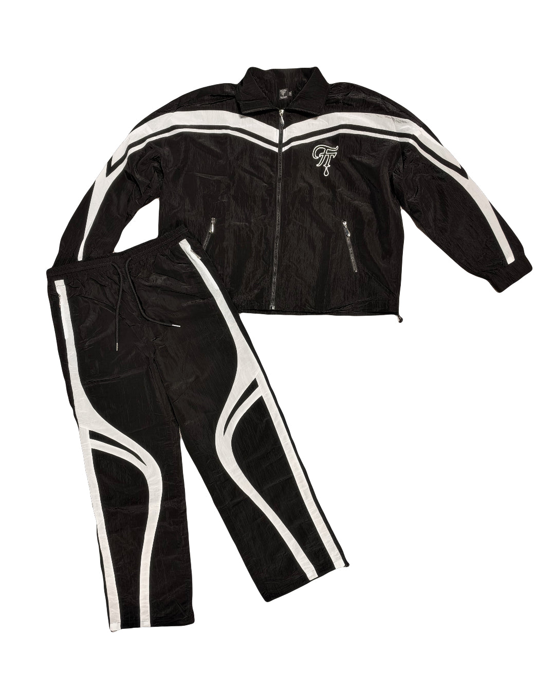 Fallen Tears Sport Nylon Tracksuit Black